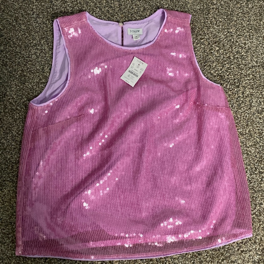 Sequin pink tank blouse